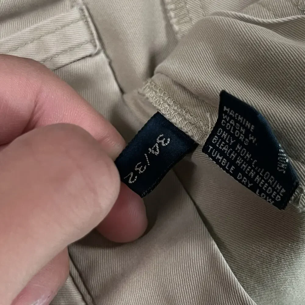 Vintage Polo Ralph Lauren Hammond Double Pleated Pants Twill Cotton Men 34x32